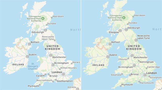 苹果英国/爱尔兰地图更新：使用LiDAR传感器 